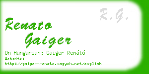 renato gaiger business card
