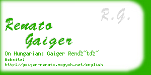 renato gaiger business card